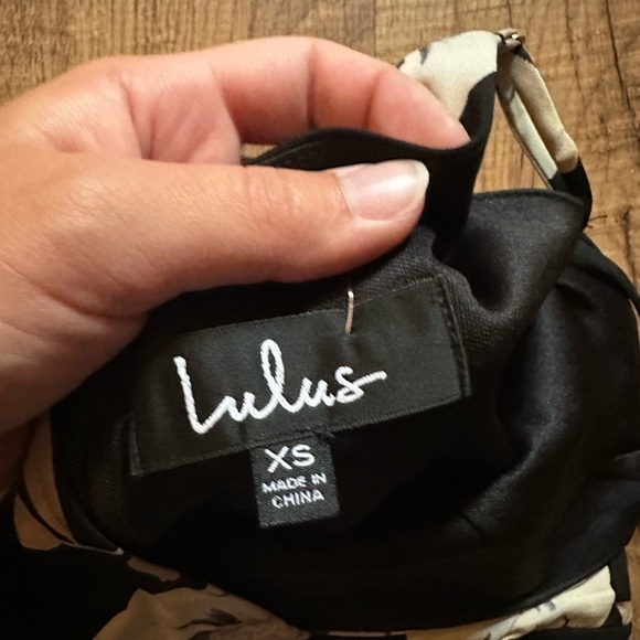 LULU’S Magical Meadow Black Floral Print Skort Dress - Picture 4 of 4